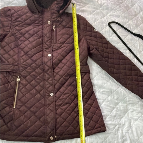 Calvin Klein Women's Quilted Ski Jacket - Rich Burgundy - Picture 11 of 11